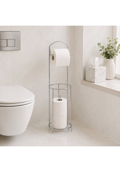 Leva House Awc Ayaklı Wc Kağıtlık - Krom Metal Yedekli