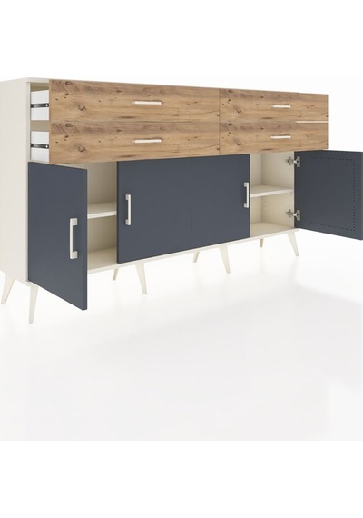 Arges Konsol 2 Raflı 4 Çekmeceli 8 Kapaklı 176x30x99 Aytaşı-antra Aytaşı-antrasit/çam Arges Konsol 2 Raflı 4 Çekmeceli 8 Kapaklı 176x30x99 Aytaşı-antra Aytaşı-antrasit/çam