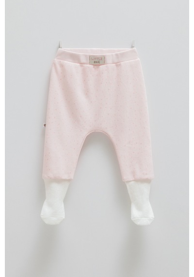 Caramell Soft Colour Patikli Bebek Pantolon Pembe