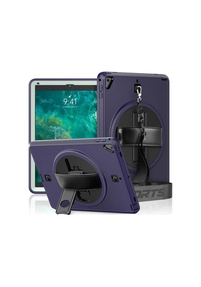 Newface Apple İpad 5 Air 9.7 Kılıf Strap-c Otterbox Tablet Kapak - Lacivert Tablet Kılıfı