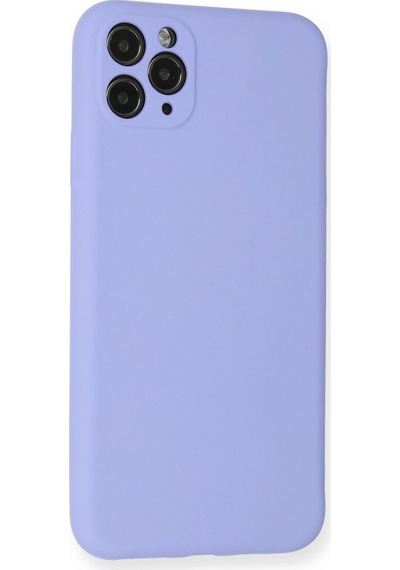 Apple Uyumlu iPhone 11 Pro Max Kılıf Nano İçi Kadife Silikon Lila\