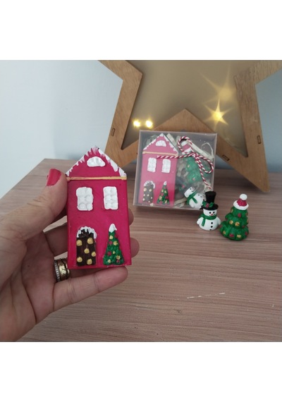 El Yapımı Hediyelik 3 Lü Yılbaşı Biblo Hediye Set Mini 3 Lü Set