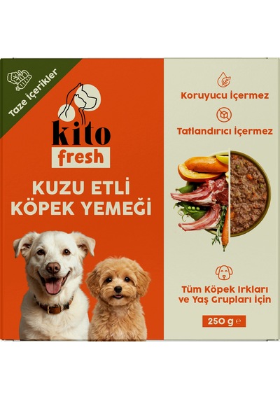 Kito Fresh Kuzu Etli Taze Yetişkin Köpek Yemeği 250 G
