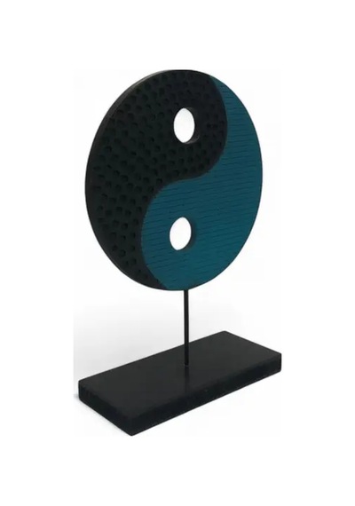 Hedea Ying Yang Mavi Siyah Ev Dekoru Küçük Tek Parça