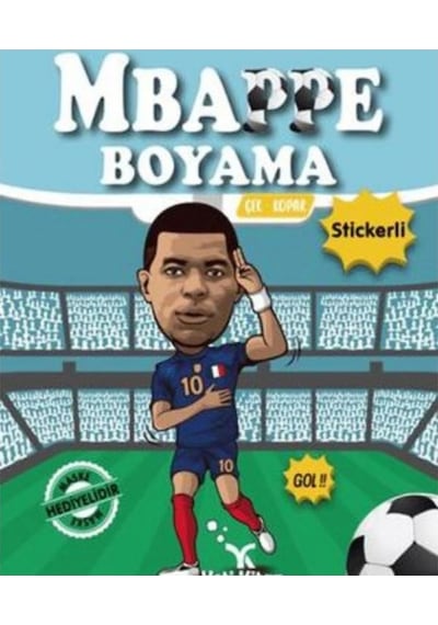 Efsane Futbolcular Boyama Kitabı Stickerlı-maskeli - Messi Ronaldo Neymar Mbappe + Telefon Standı