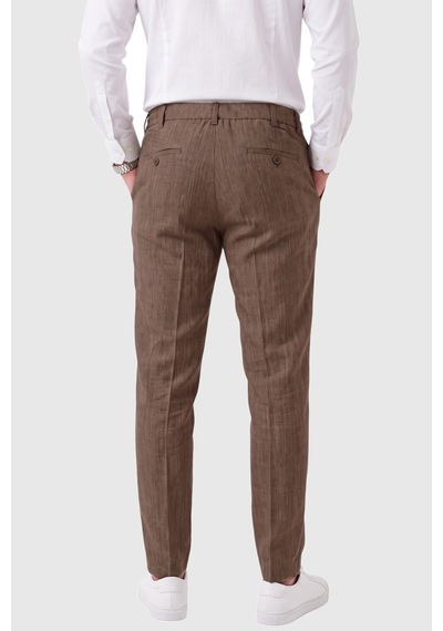 Rizzup Erkek Slim Fit Kırçıllı Kahve Kumaş Pantolon İpli Esnek Bel Likralı Spor Şık Pantolon 2700252 Rizzup Erkek Slim Fit Kırçıllı Kahve Kumaş Pantolon İpli Esnek Bel Likralı Spor Şık Pantolon 2700252