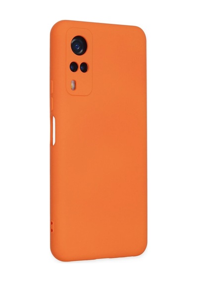 Uryport Vivo Y53s Kılıf Nano İçi Kadife Silikon - Turuncu