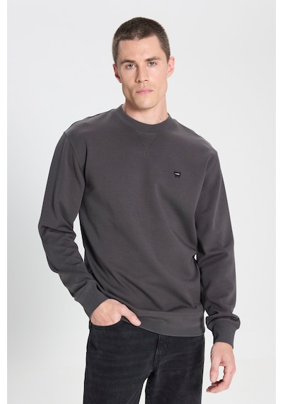 Wrangler Regular Fit Normal Kesim Bisiklet Yaka Soluk Siyah Sweatshirt W24272633W Füme