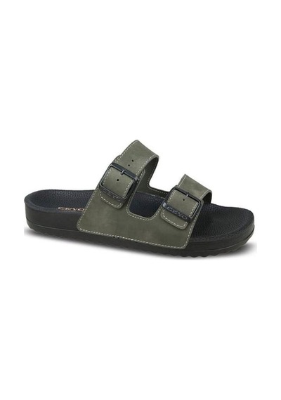 Ceyo Bahama-11 Bantlı Anatomik Taban Kadın Terlik Unisex Haki