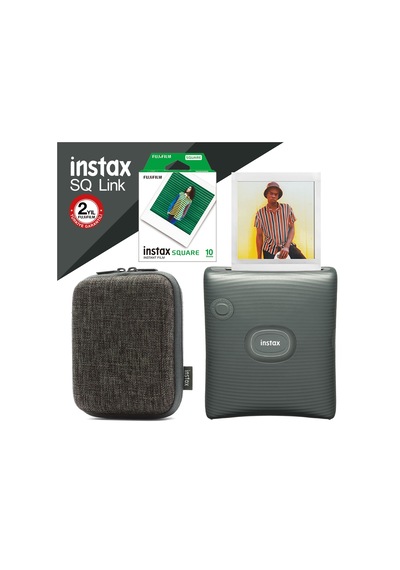 Fujifilm Instax Sq Link Yeşil Ex D Akıllı Telefon Yazıcısı + 10'lu Film + Taşıma Çantası 3 Yeşil