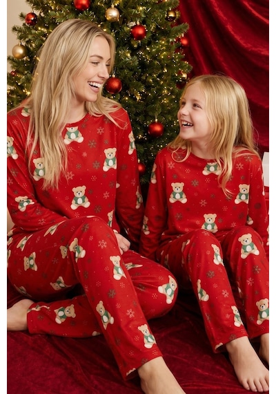 Siyah İnci Yılbaşı Temalı Desenli Termal Kumaşlı Ultra Soft Yumuşak Örme Pijama Takımı 26226901 Kırmızı Siyah İnci Yılbaşı Temalı Desenli Termal Kumaşlı Ultra Soft Yumuşak Örme Pijama Takımı 26226901 Kırmızı