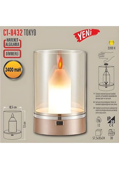 Cata Ct-8432 Tokyo Şarjlı Masa Lambası 3200k-günışığı Gün Işığı