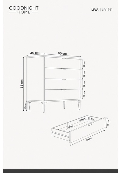 Home Liva 4 Çekmeceli Şifonyer 90x88x40 Cm Krem - 912182589 Krem Home Liva 4 Çekmeceli Şifonyer 90x88x40 Cm Krem - 912182589 Krem