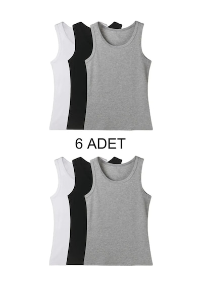 6'lı Paket Karışık Renk Pamuklu Erkek Atlet 2 Çift Çorap Hediyemizdir 001