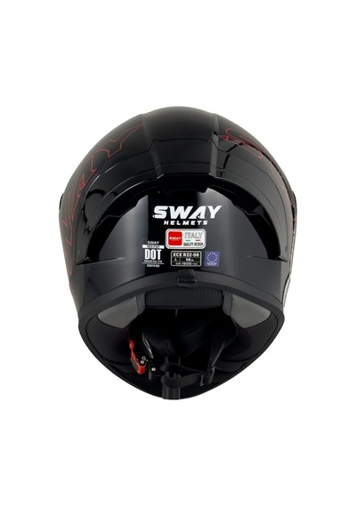 Kask Sway F357 Kask Parlak Siyah