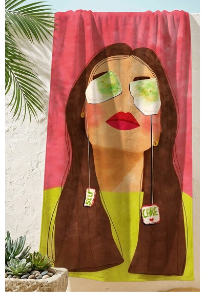 Kadın Figürlü Sanatsal Plaj Havlusu-modern Pop Art Pembe Yeşil Havuz Deniz Hızlı Kuruyan Örtü Havlu Gölgeli Melon Kadın Figürlü Sanatsal Plaj Havlusu-modern Pop Art Pembe Yeşil Havuz Deniz Hızlı Kuruyan Örtü Havlu Gölgeli Melon