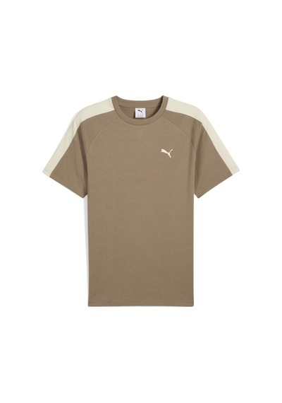 Puma T7 Erkek Kahverengi Yuvarlak Yaka Tişört Kahverengi