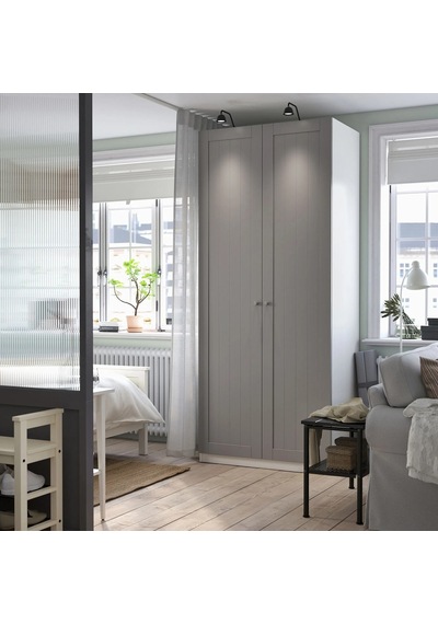 Ikea Beyaz Modern Kapaklı Gardırop 100x60x236 Cm