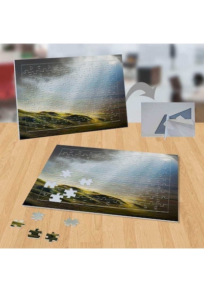 Çimenlere Bulutlardan Yansıyan Güneş 99 Parça Puzzle Yapboz-p018