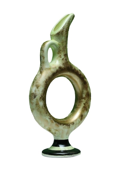 E38 El İşçiliği Halkalı Çini Vazo 30 15 Cm - 6422 Çok Renkli