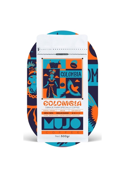 Colombia Obraje Farm Specially Coffee Çekirdek Kahve-500gr-french Press French Press