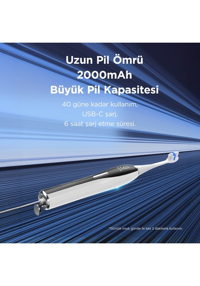 Fabcio Mysmile Sonic Pro Aı Şarjlı Diş Fırçası Beyaz + Diş Mine Bakım Serumu Hediye