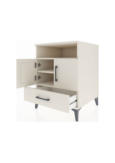 Kronos Komodin 3 Raflı Tek Çekmeceli 2 Kapaklı 60x59x80 Aytaşı-aytaşı Aytası