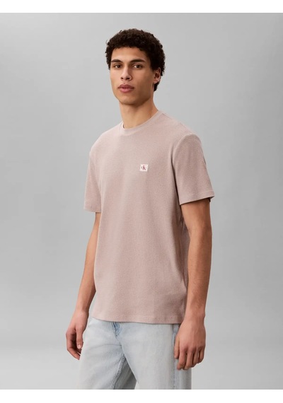 Calvin Klein Ss Waffle Badge Crew, K6b Pembe Erkek T-shirt