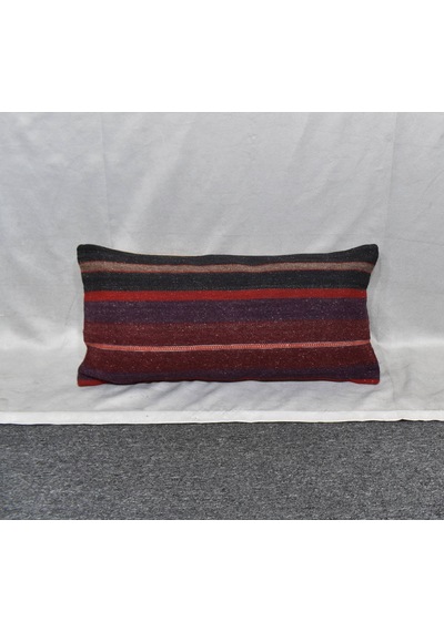 Zehra Abla Halı Yeni El Dokuma Dekoratif Lumbar Kilim Kırlent Yastık Kılıfı 6175