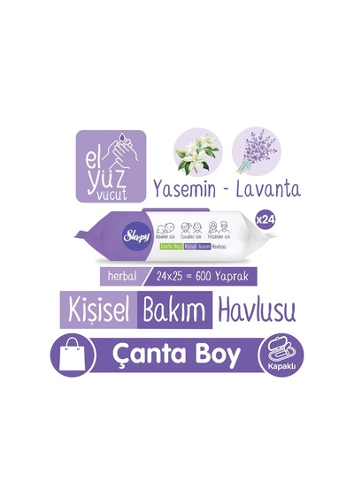 Herbal Kişisel Bakım Havlusu Çanta Boy 24x25 600 Yaprak 1000'li Set