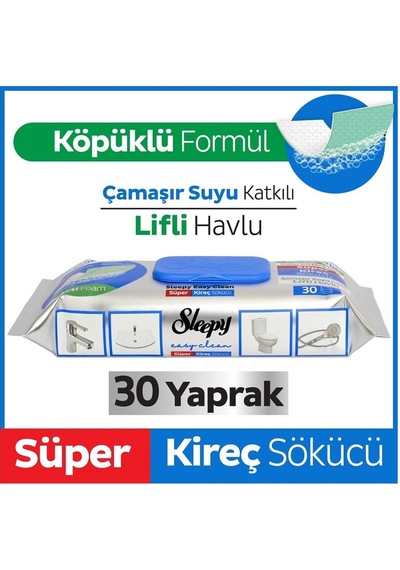 Sleepy Easy Clean Kireç Sökücü Havlu 30lu