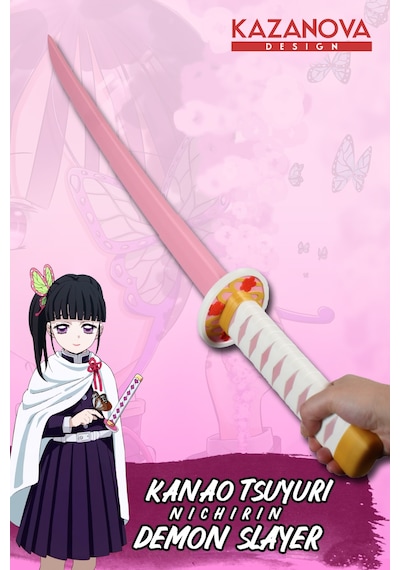 Kazanova Design Kanao Tsuyuri Katlanabilir Katana Figür 98 Cm Demon Slayer Anime Cosplay