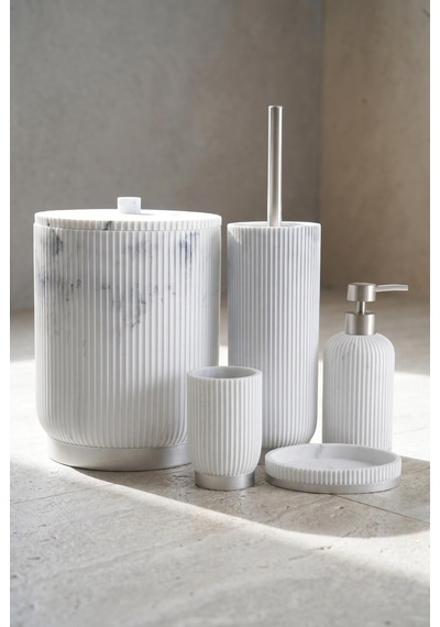 Acar Jhn-09778 Beyaz Laduree Collection 5'li Banyo Set