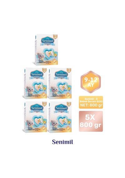 Senımıl 3 Bebek Devam Sütü 800 G 5 Adet