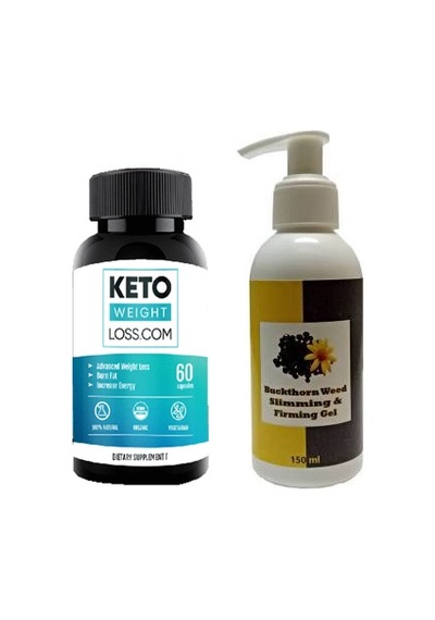 Hintohu Vücut Bakım Gel 150ml Acı Çehre Tohumu Krem + Keto Weight Loss 60 Ml