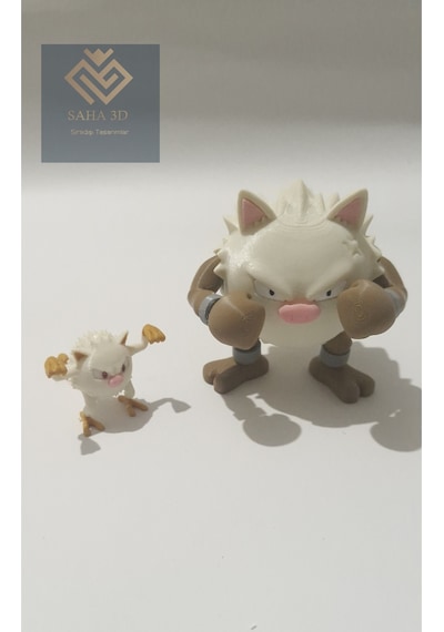 Pokemon Mankey Ve Primeape Gelişim Seti Figür 5 Cm Ve 10 Cm