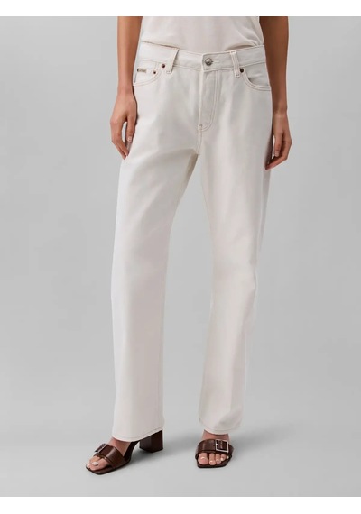 Calvin Klein Sıgnature 90s Straıght Beyaz Kadın Kot Pantolon