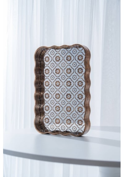 Acar Lior Poliüretan Lüx 2 Li Aynalı Tepsi 45 Cm X 39 Cm Çok Renkli