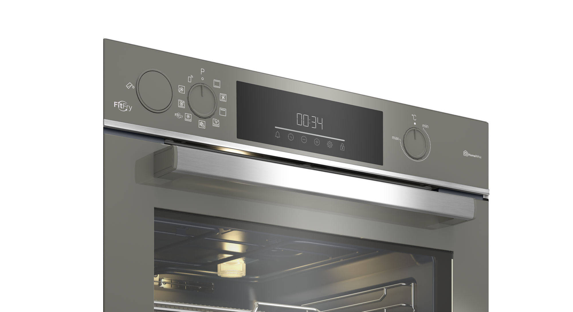 Beko BFC 632 G 72 L FitFry Buhar Destekli Fırın Gri