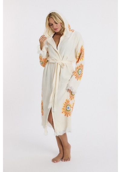 Mulberry Muslin Peştemal Bornoz Banyo Ve Plaj Elbisesi Sarı