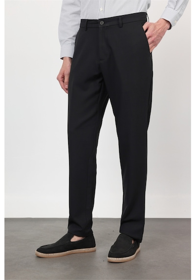 İmza Siyah Yan Cep Comfort Fit Esnek Chino Pantolon 1003260171