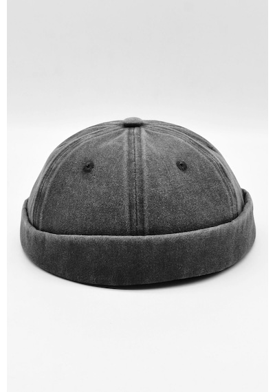 Külah Vintage Retro Eskitme Pamuk Cap Docker Şapka - Siyah