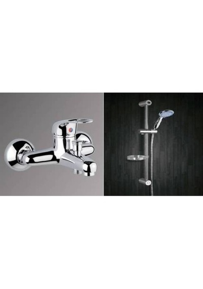 Erce Banyo Bataryası Sürügülü Duş Seti Krom