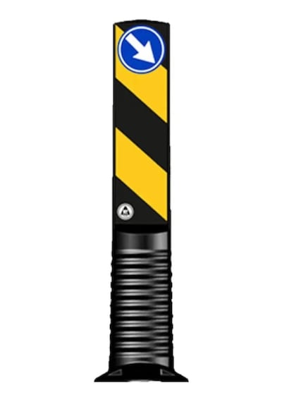 Refüj Başı Dubası Refüj Ayırıcı Duba Plastik Esnek Refüj Başı Tabelası 75 Cm Evelux 100mm 2 Adet