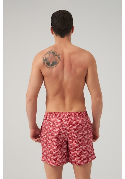 D's Damat Twn Regular Fit Kırmızı Baskılı Şort Mayo 8ec62ap03100d