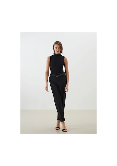 LC Waikiki Lcw Beli Kemerli Havuç Kesim Kadın Pantolon New Black