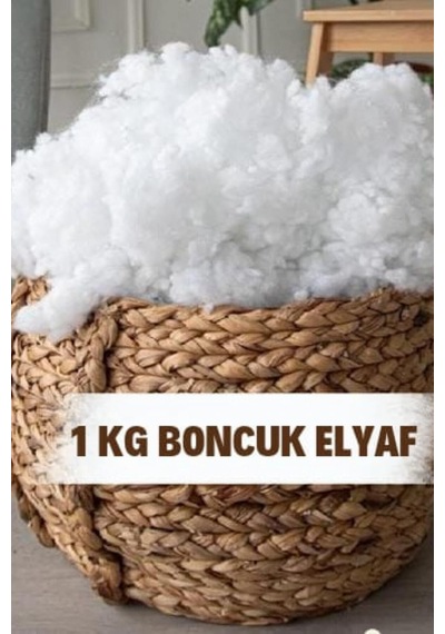 %100 Boncuk Elyaf 1 Kg Yastık Yorgan Oyuncak Malzemesi Beyaz Açık Ayışığı Siyah