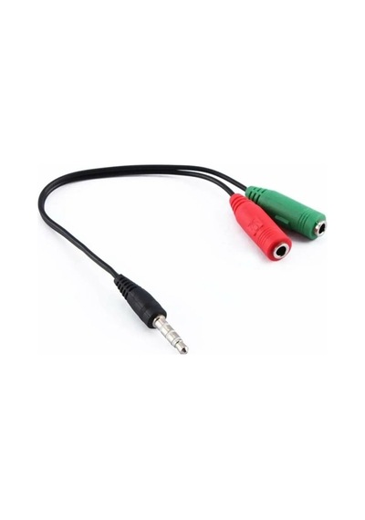 3.5mm 3 Boğum Stereo Erkek Aux To 2x 3.5mm Stereo Dişi Jack