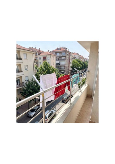Alüminyum Balkon Çamaşır Askısı Çamaşır İpi Dahil gri