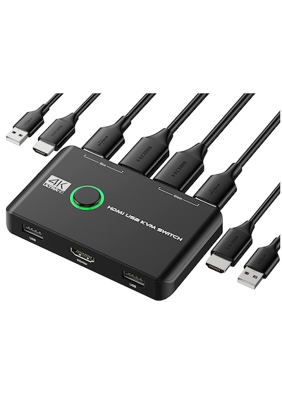 4642 4k Hdmi Kvm Switch 2 Port Usb 2 Pc Tek Kasa Klavye Mouse Kon